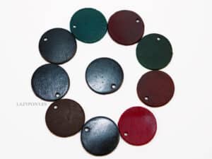 Round Leather Patches for Crafts, DIY and Keychains