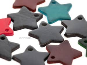 Star Leather Keychains