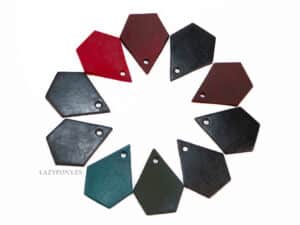 Pentagon Leather Tags for Crafts and Dog Collars