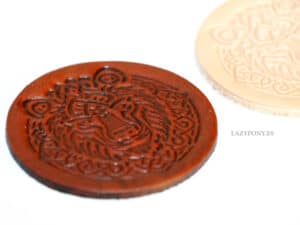 embossed leather tags