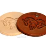 Leather Set of 4 Ram Tags