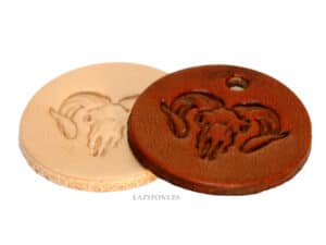 Leather Set of 4 Ram Tags
