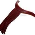 Brown Leather Browband with Fringe Vaquero Lazypony