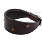 Brown Greyhound Collar Lazypony with Name ID Tag