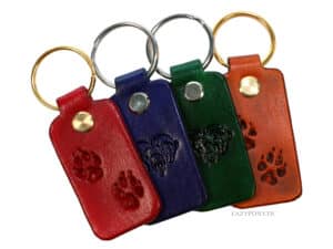 Handmade Leather Keychain with Stamp Lazypony