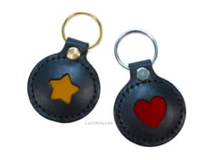 Leather Patent Keychain Lazypony